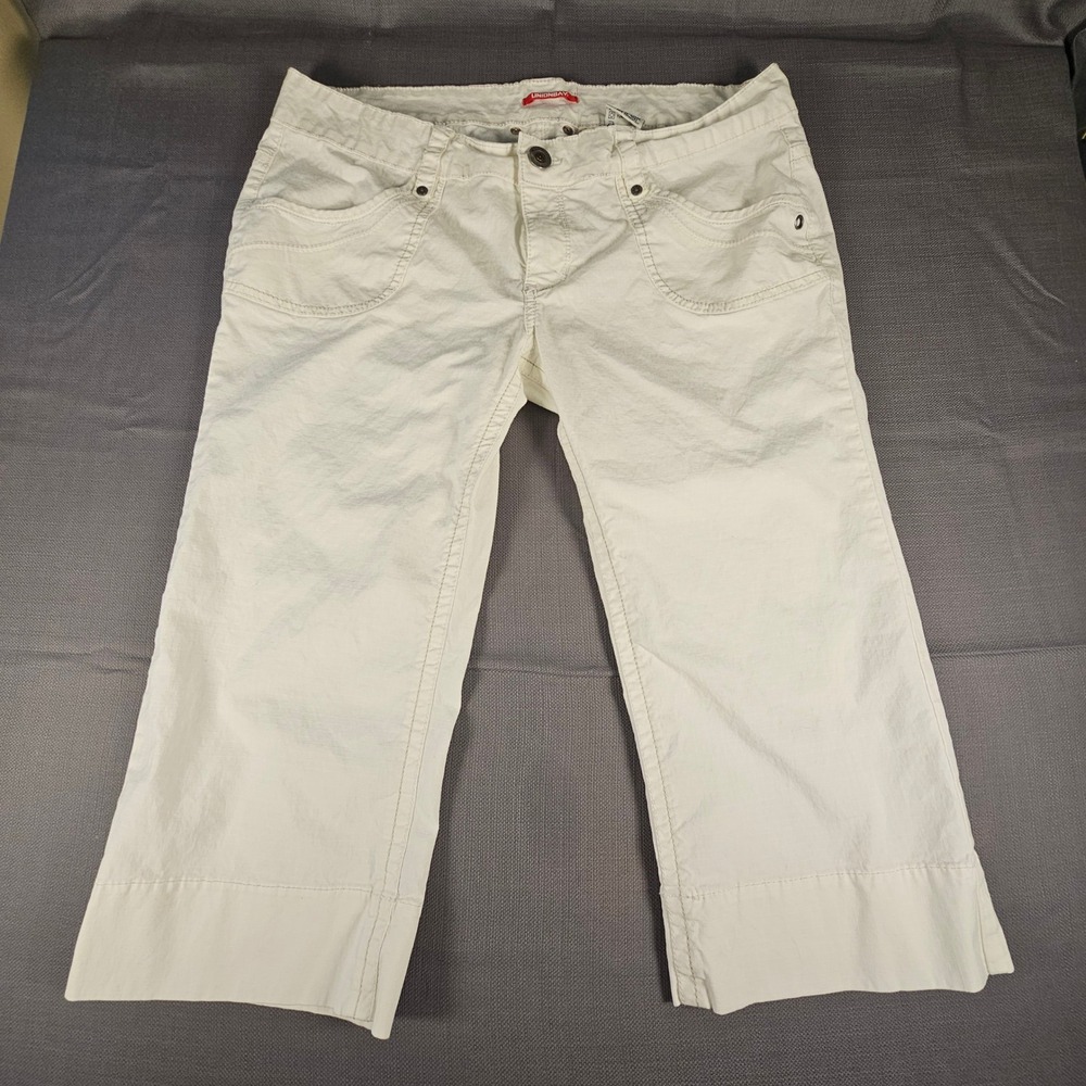 Unionbay Womens Cream Capri Pants Stretch Ripstop Cropped JB81756 Size 15